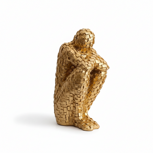 The Thinker Sculpture – Classic Resin Art Statue for Home & Office Decor