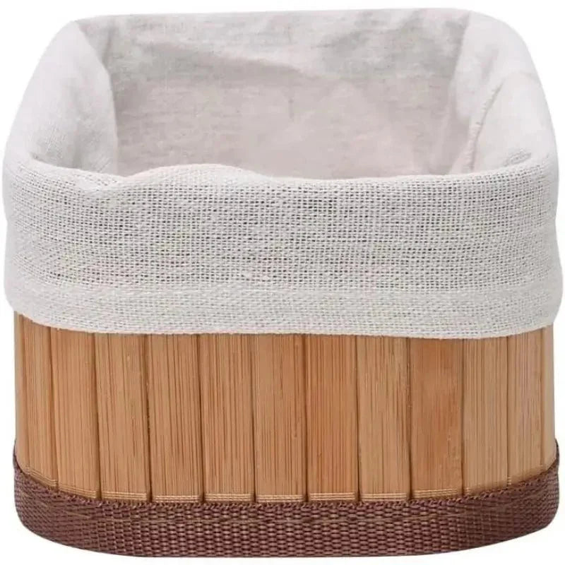Set of 3 Bamboo Storage Baskets – Eco-Friendly Home Organizer for Kitchen, Living Room and Bathroom