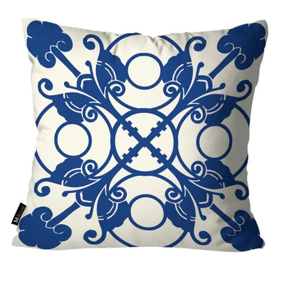Set of 4 Portuguese Tile-Inspired Pillow Covers