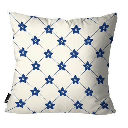 Set of 4 Portuguese Tile-Inspired Pillow Covers