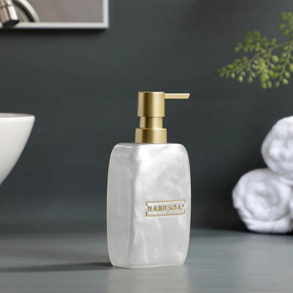 3-Piece Resin Bathroom Accessory Set – Elegant & Functional Soap Dispenser, Cup & Tray