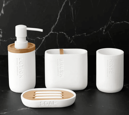 Bathroom Elegance Set (4 Pieces) – Modern Luxury Bath Accessories