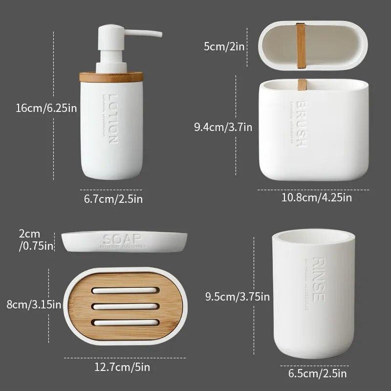 Bathroom Elegance Set (4 Pieces) – Modern Luxury Bath Accessories