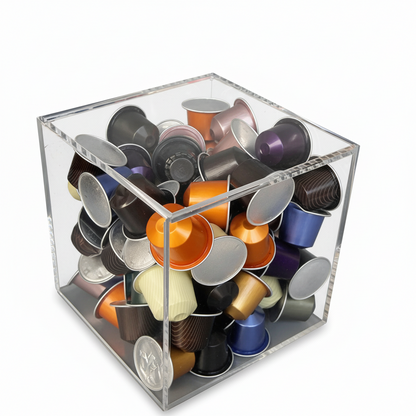 Coffee Capsule Organizer Box – Clear Acrylic Display for Kitchen Countertops