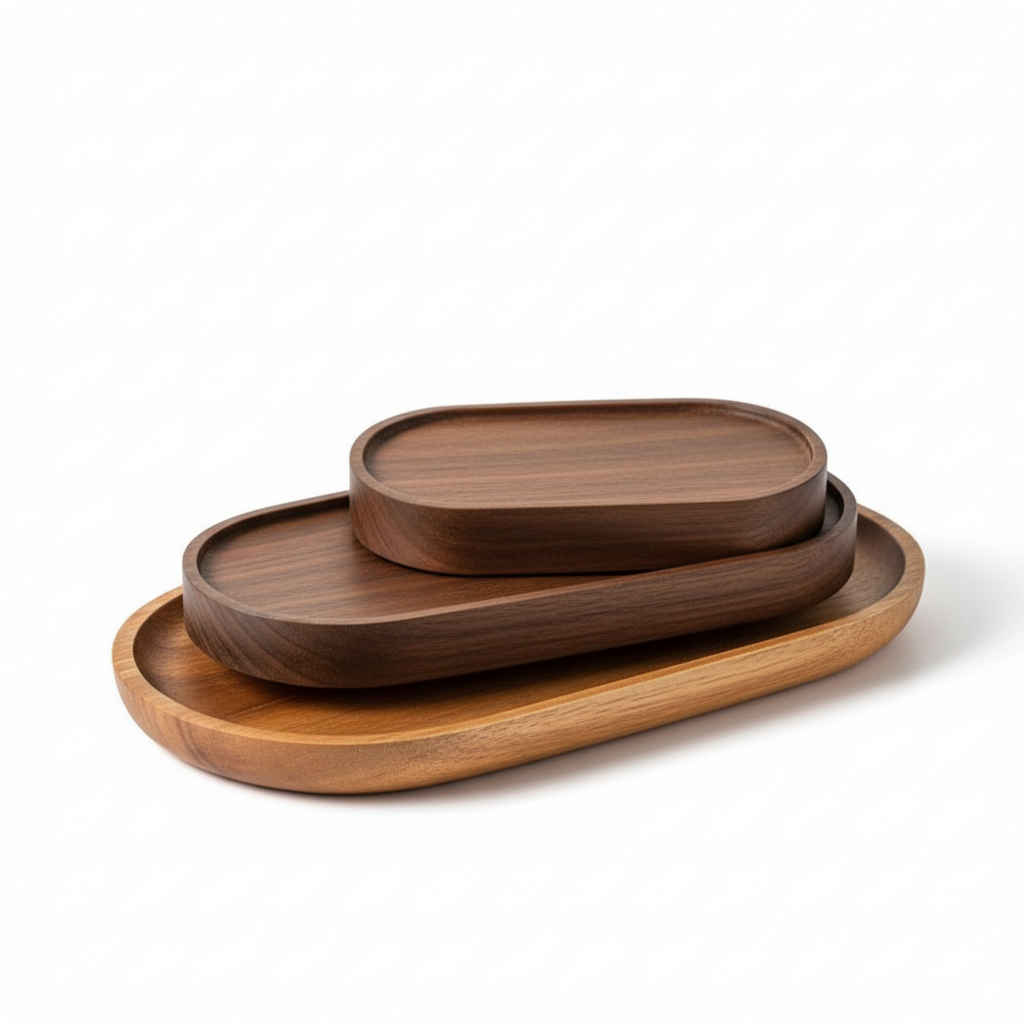 Premium Wooden Serving Tray – Rustic Kitchen & Elegant Table Presentation