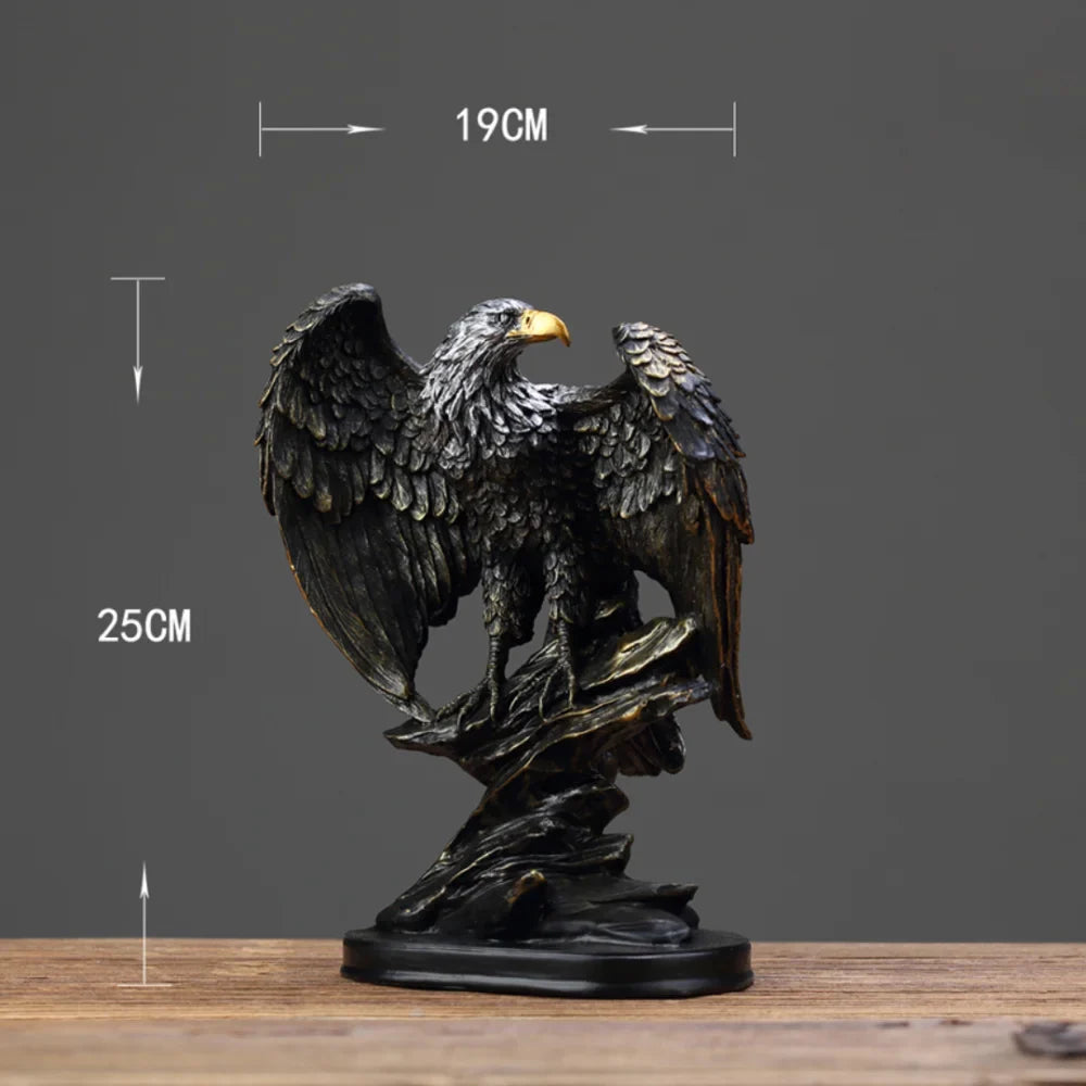 Nordic Eagle Sculpture – Bold Resin Art Piece for Luxury Home Decoration