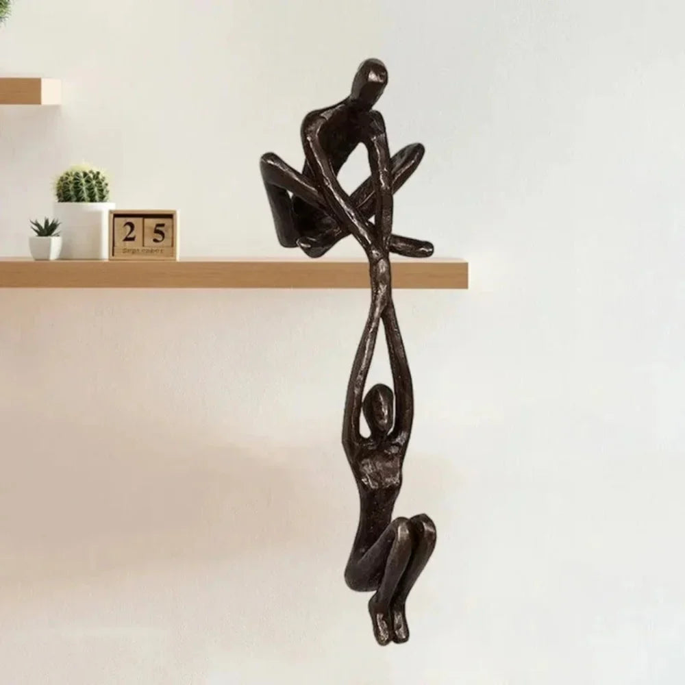 Man & Woman Resin Statue – Elegant Couple Ornament for Modern Home Decor