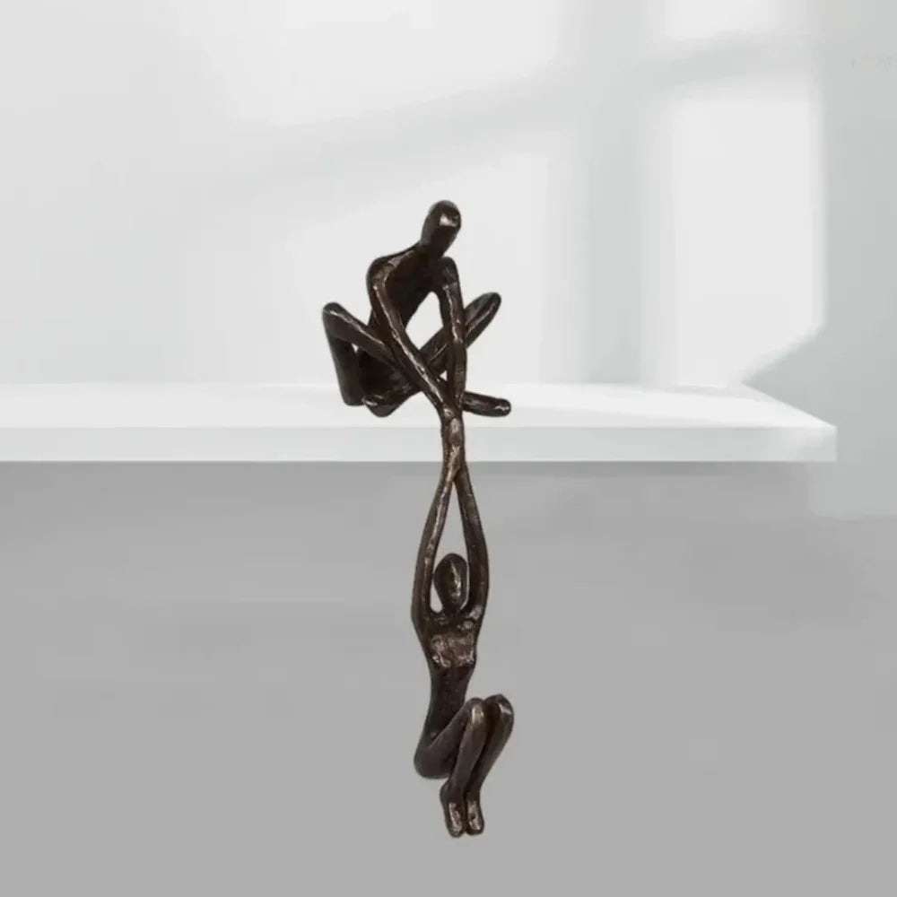 Man & Woman Resin Statue – Elegant Couple Ornament for Modern Home Decor