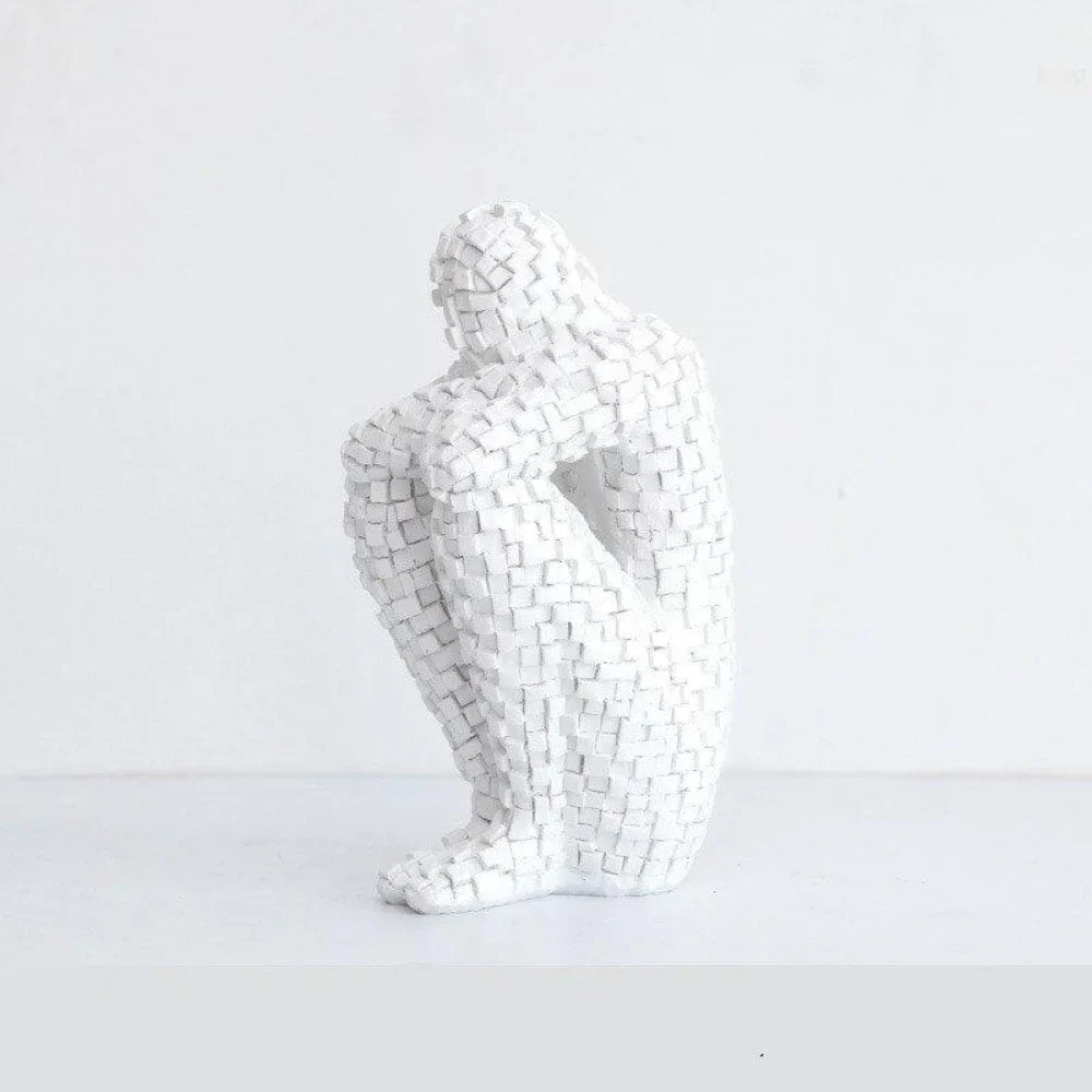 The Thinker Sculpture – Classic Resin Art Statue for Home & Office Decor