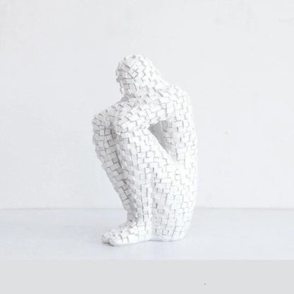 The Thinker Sculpture – Classic Resin Art Statue for Home & Office Decor