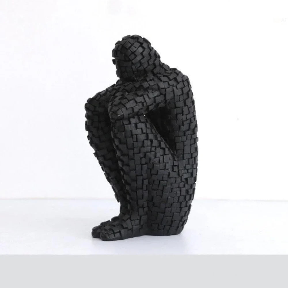The Thinker Sculpture – Classic Resin Art Statue for Home & Office Decor
