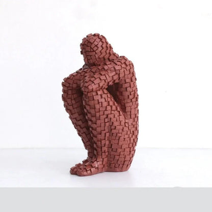 The Thinker Sculpture – Classic Resin Art Statue for Home & Office Decor