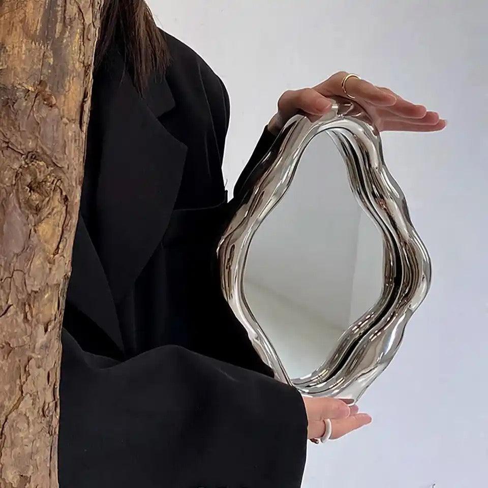 Organic-Shaped Table Mirror – Nordic Style Home Decor & Makeup Mirror