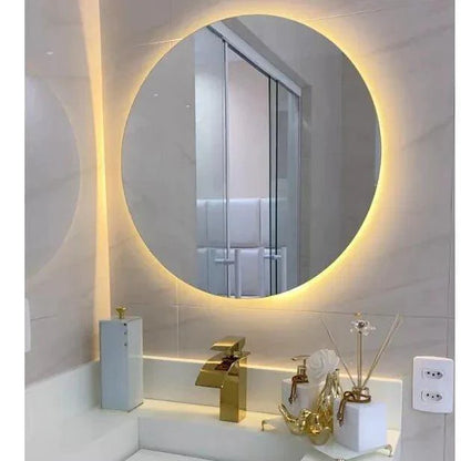 Wireless Round LED Mirror – Smart Illuminated Vanity Mirror with Touch Control for Makeup & Bathrooms