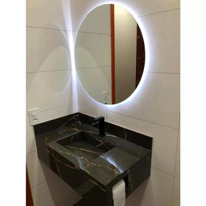 Wireless Round LED Mirror – Smart Illuminated Vanity Mirror with Touch Control for Makeup & Bathrooms