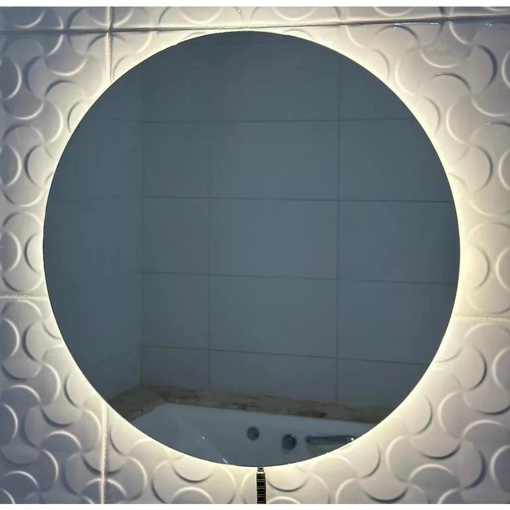 Wireless Round LED Mirror – Smart Illuminated Vanity Mirror with Touch Control for Makeup & Bathrooms
