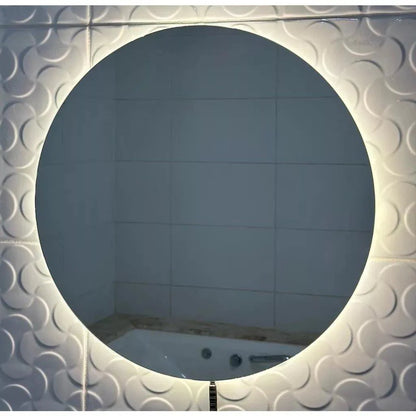 Wireless Round LED Mirror – Smart Illuminated Vanity Mirror with Touch Control for Makeup & Bathrooms