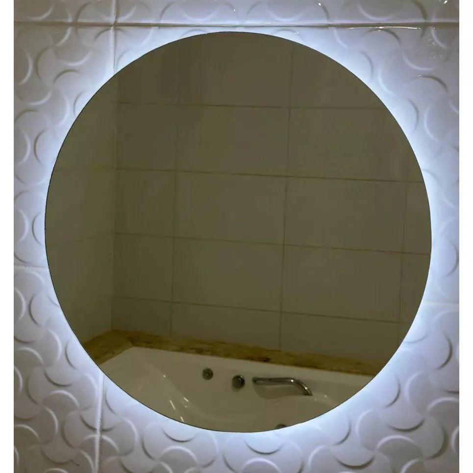 Wireless Round LED Mirror – Smart Illuminated Vanity Mirror with Touch Control for Makeup & Bathrooms
