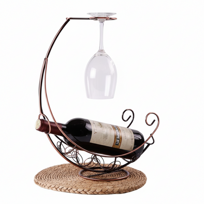 Metal Wine & Glass Holder – Stylish Bar & Dining Display Rack