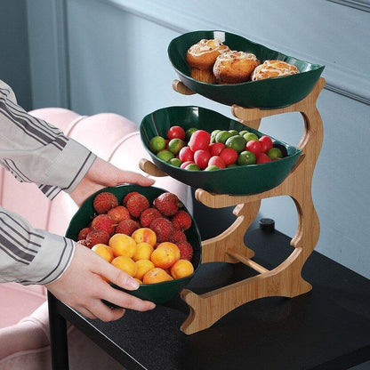 Handcrafted Wooden Fruit Basket – Rustic Storage Bowl for Kitchen, Dining & Decorative Use