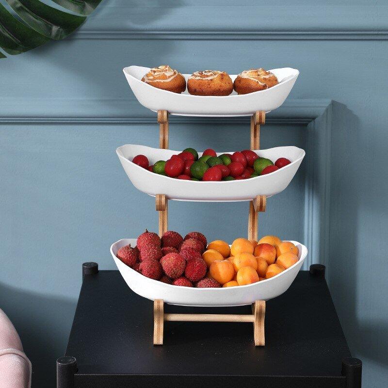 Fruteira de madeira artesanal