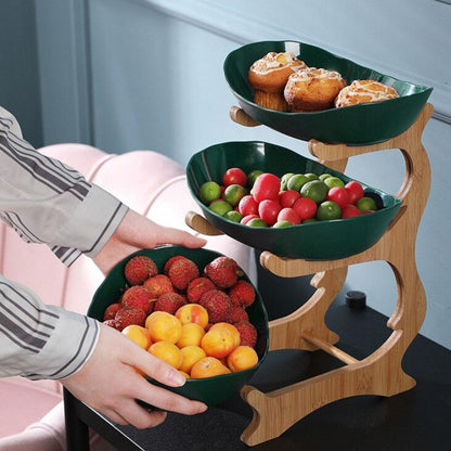 Handcrafted Wooden Fruit Basket – Rustic Storage Bowl for Kitchen, Dining & Decorative Use