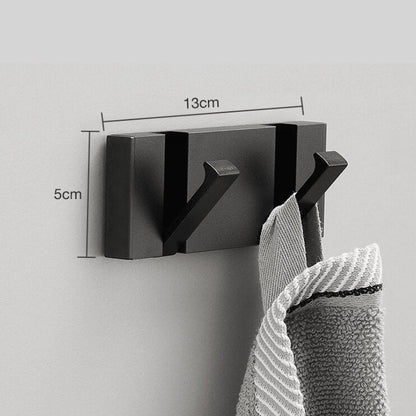 Matte Black & Gold Wall Hook Rack – Heavy Duty Decorative Hangers for Bathroom & Entryway