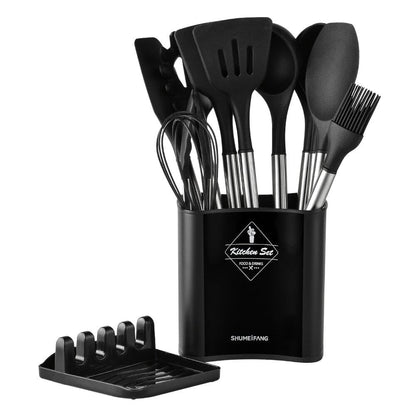 Le Cook™ Premium 11-Piece Kitchen Utensil Set with Holder – Elegant Cooking Tools