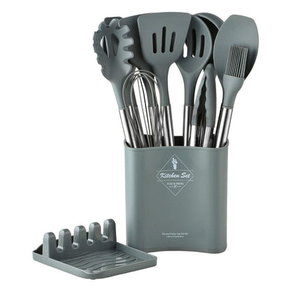 Le Cook™ Premium 11-Piece Kitchen Utensil Set with Holder – Elegant Cooking Tools