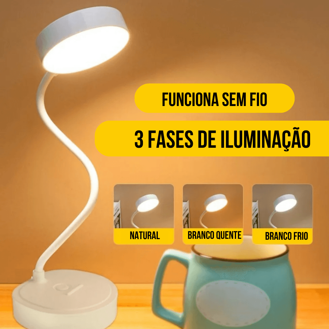 Flexible LED Desk Lamp – Adjustable Reading Light with Eye Protection for Study & Office