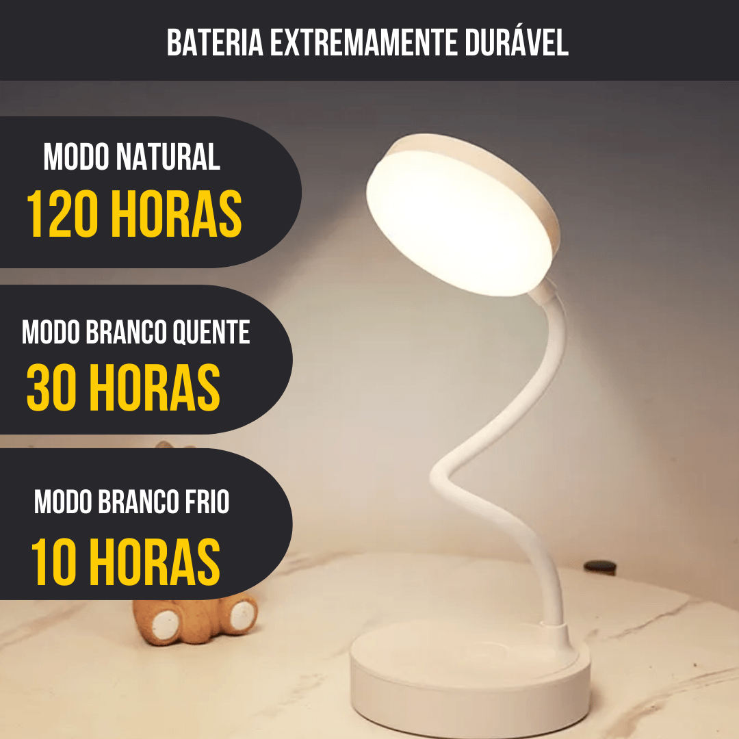 Flexible LED Desk Lamp – Adjustable Reading Light with Eye Protection for Study & Office