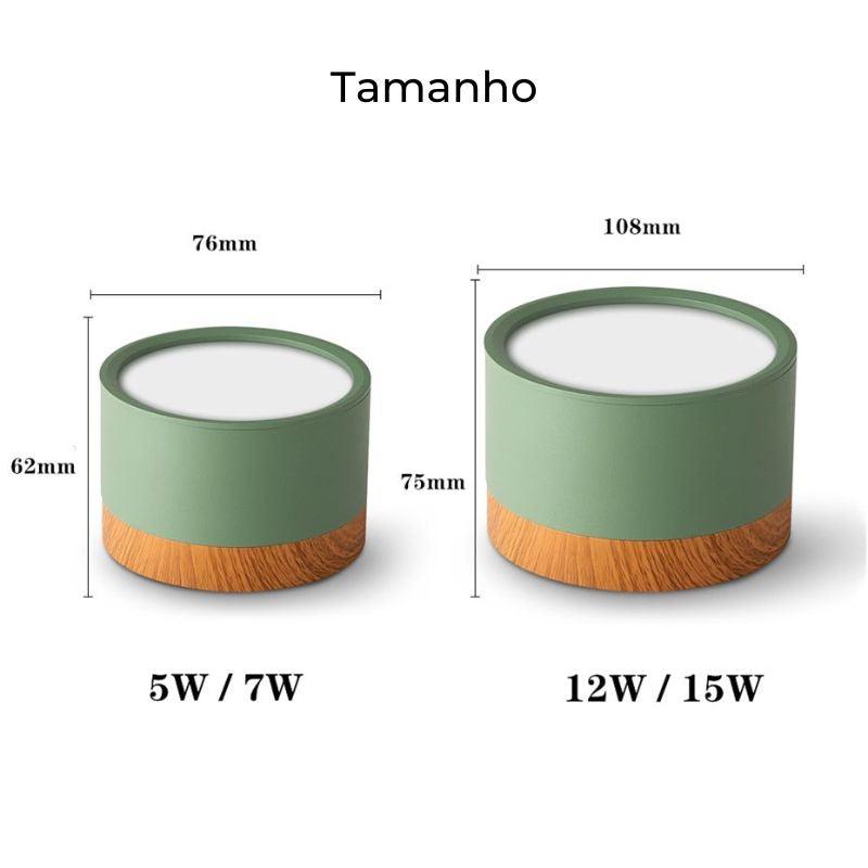 Modern LED Ceiling Light – Elegant Nordic Style with Wood Finish & Soft Pastel Illumination
