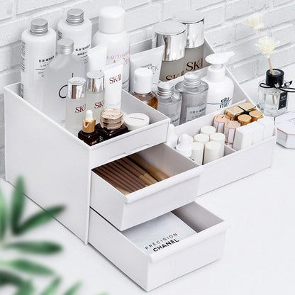 Makeup Organizer with Drawers – Large Capacity Storage Box for Cosmetics, Brushes and Accessories