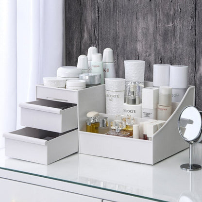 Makeup Organizer with Drawers – Large Capacity Storage Box for Cosmetics, Brushes and Accessories