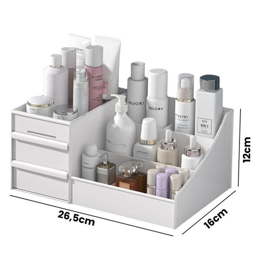 Makeup Organizer with Drawers – Large Capacity Storage Box for Cosmetics, Brushes and Accessories