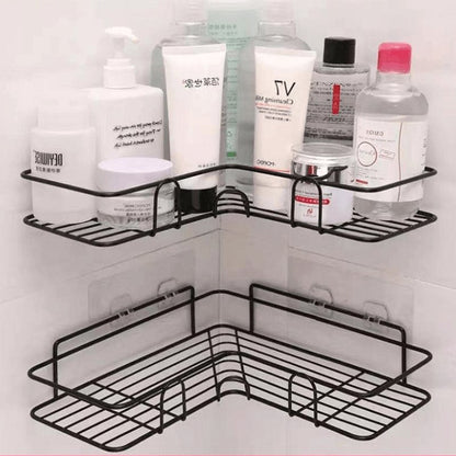 Corner Shower Shelf Organizer – Space-Saving Aluminum Bathroom Storage Rack for Small Bathrooms