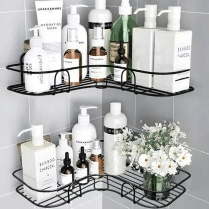 Corner Shower Shelf Organizer – Space-Saving Aluminum Bathroom Storage Rack for Small Bathrooms