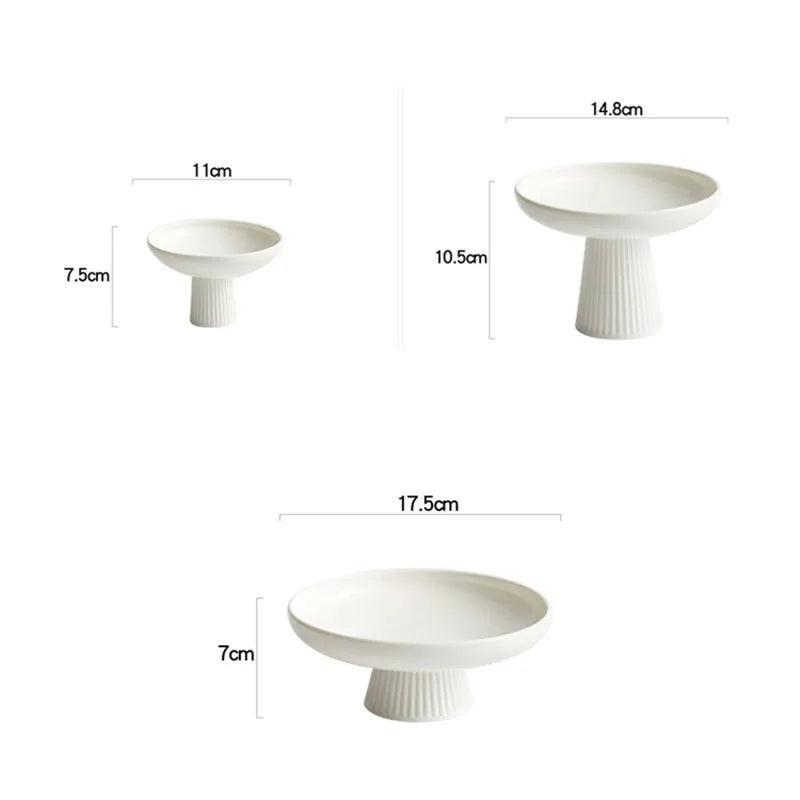 Tall White Ceramic Plate – Timeless Elegant Dinnerware for Home Dining