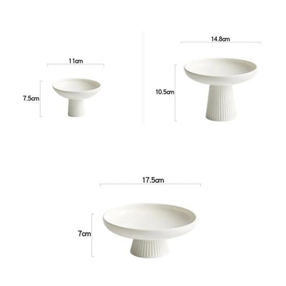 Tall White Ceramic Plate – Timeless Elegant Dinnerware for Home Dining