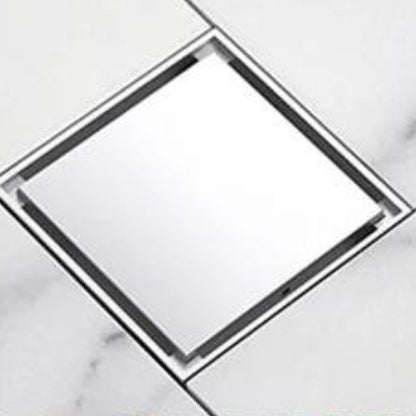 Hidden Cover Anti-Odor Floor Drain 10x10 – Stainless Steel Shower Drain with Odor Prevention