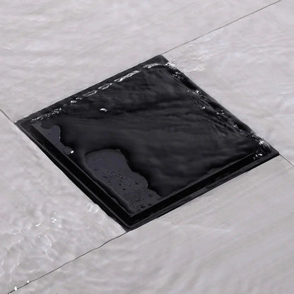 Hidden Cover Anti-Odor Floor Drain 10x10 – Stainless Steel Shower Drain with Odor Prevention
