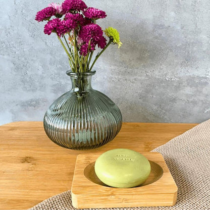 Natural Bamboo Soap Dish – Eco-Friendly Wooden Holder for Bar Soap, Anti-Slip & Durable