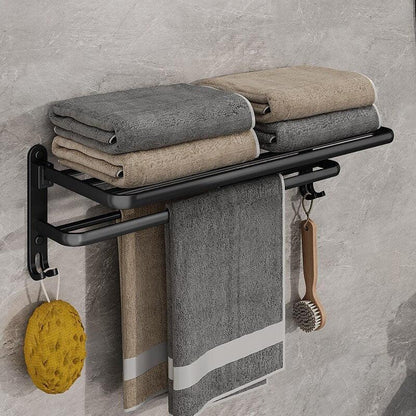 Foldable Bathroom Towel Holder – Space Saving Stainless Steel Wall Rack for Modern Bathrooms