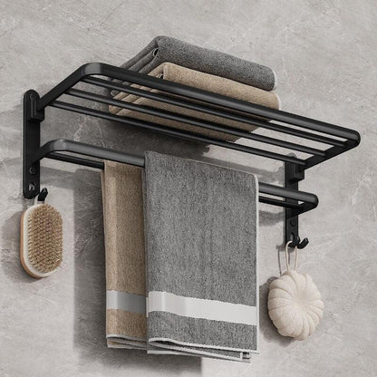 Foldable Bathroom Towel Holder – Space Saving Stainless Steel Wall Rack for Modern Bathrooms