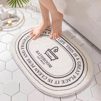 Soft & Non-Slip Antimicrobial Bathroom Rug – Quick Dry Absorbent Bath Mat for Shower & Home Use