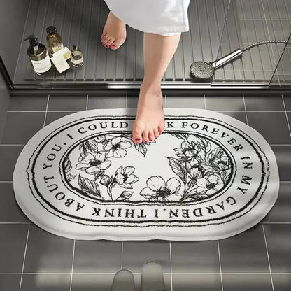 Soft & Non-Slip Antimicrobial Bathroom Rug – Quick Dry Absorbent Bath Mat for Shower & Home Use