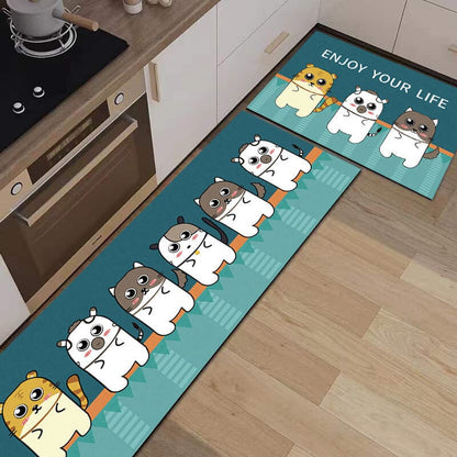Animal Collection Anti-Slip Kitchen Mat Set – Durable Comfort for Home Cooking