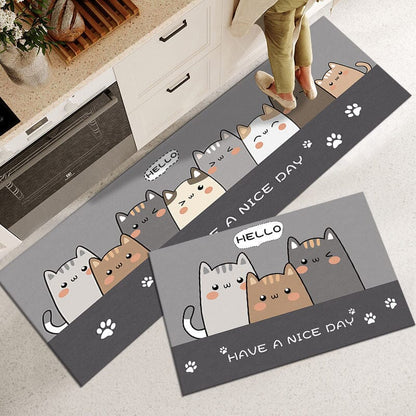 Animal Collection Anti-Slip Kitchen Mat Set – Durable Comfort for Home Cooking
