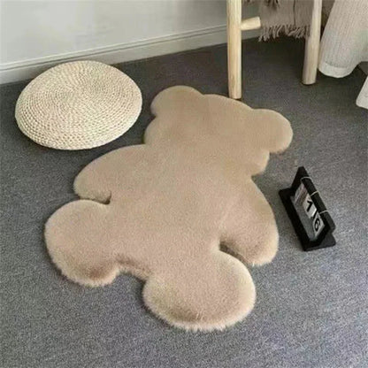 Plush Bear-Shaped Rug – Cute Decorative Carpet for Kids Bedrooms, Playrooms & Nursery Floors