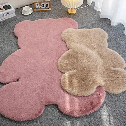 Plush Bear-Shaped Rug – Cute Decorative Carpet for Kids Bedrooms, Playrooms & Nursery Floors